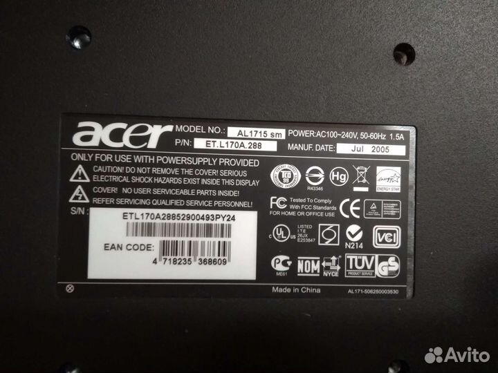 Монитор acer