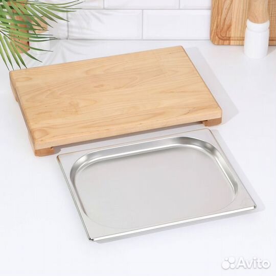 Доска разделочная с гастроемкостью 39х26х4 см