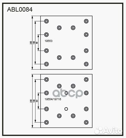 Накладки тормозные,комплект STD / WVA (19553/19