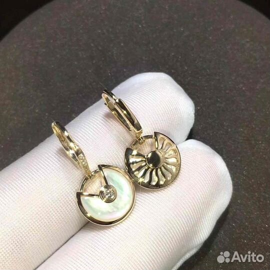 Серьги amulette DE Картье С перламутром 0,28ct