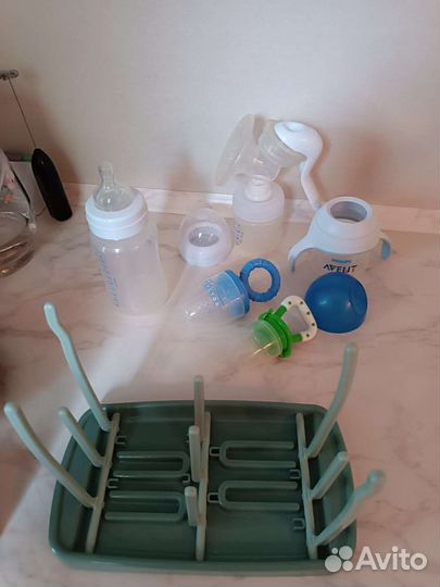 Бутылочки avent, сушилка для бутылочек