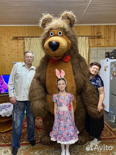 Поздравления от мишки (ростовая кукла)