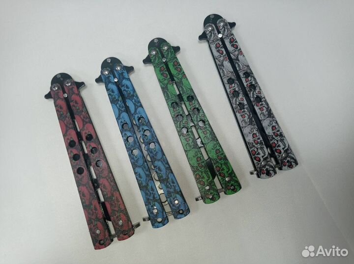 Нож-бабочка с принтом тренировочный