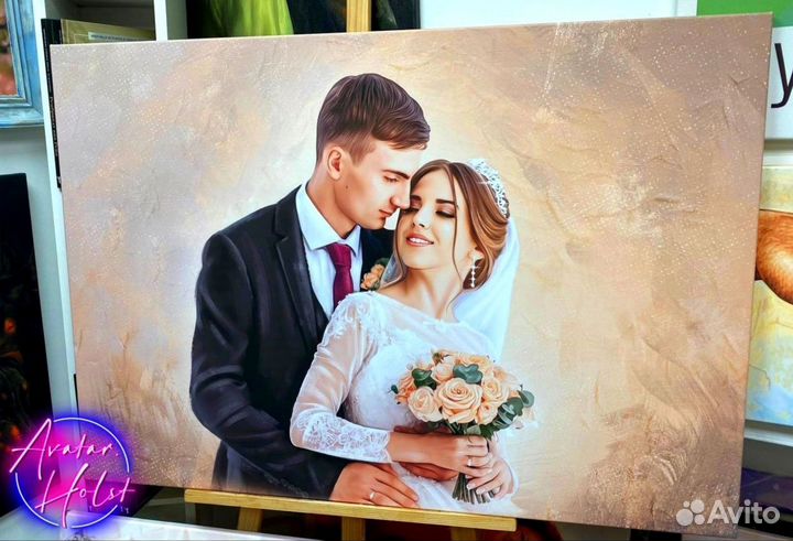 Портрет по фото на холсте на заказ Ярославль