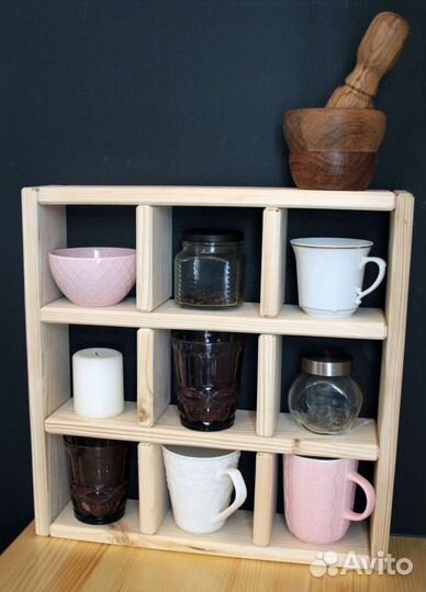 Полка стеллаж для стаканов и специй