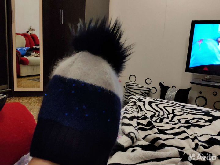 Шапка женская вязаная,зимняя