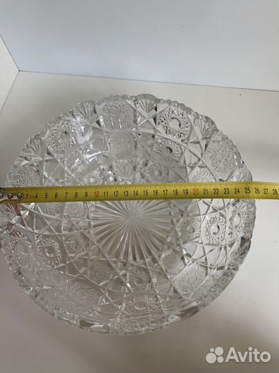 Ваза-салатник хрустальная