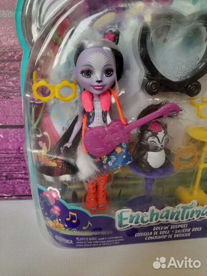 Enchantimals скунс с барабанами редкая