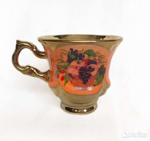 Сервиз чайный с позолотой 10 предметов