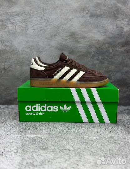 Кроссовки женские Adidas Spezial Sporty Rich Brown