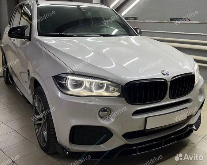 Сплиттер BMW X5 F15 черный глянец