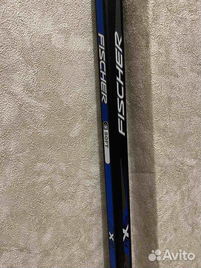 Клюшка хоккейная fisher прямой крюк новая детская