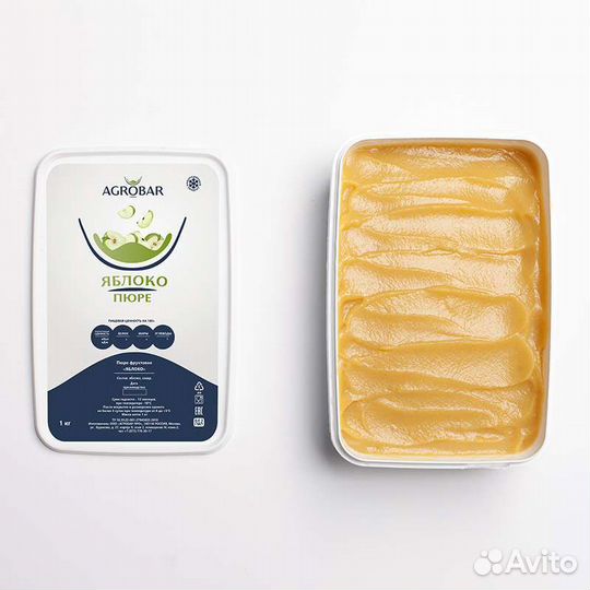 Замороженное пюре Яблоко 1кг Агробар