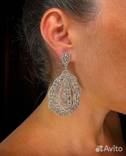 Серьги с бриллиантами 22 карата