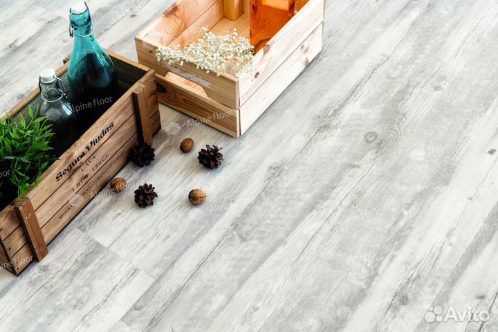 Кварцвиниловая клеевая плитка Alpine Floor