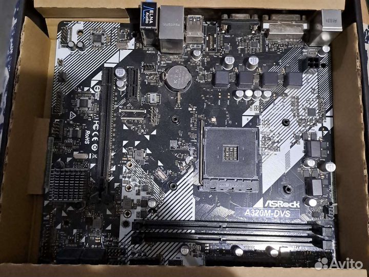 Нераб материнская плата ASRock a320m-dvs (am4)