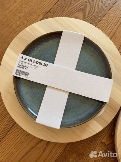 Тарелки 4 шт Гладелиг Икея 25 см