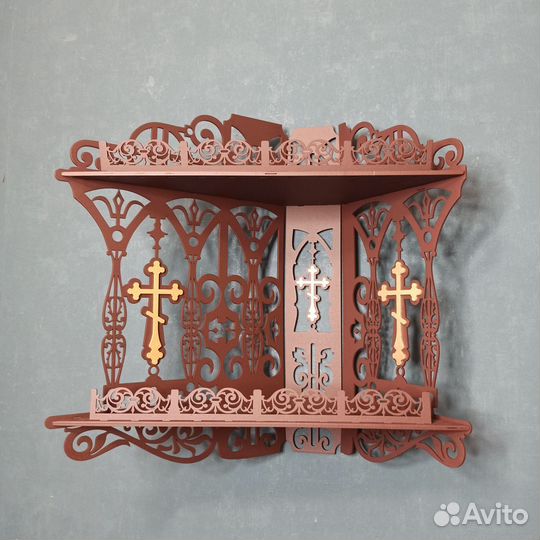 Полка для икон Иконостас Модель 149 Красный угол 2