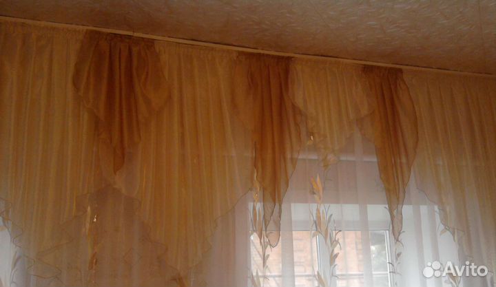 Занавеска двойная (на 3 окна)