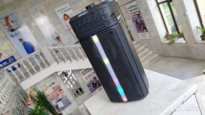 Блютуз колонка Ginzzu + караоке и радио
