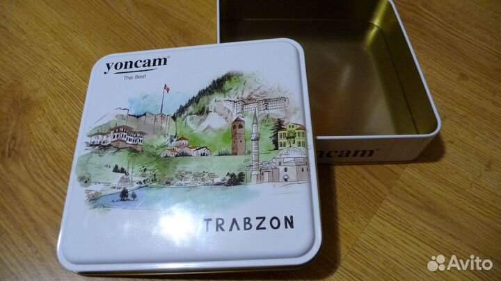 Жестяная банка С эмалевым рисунком