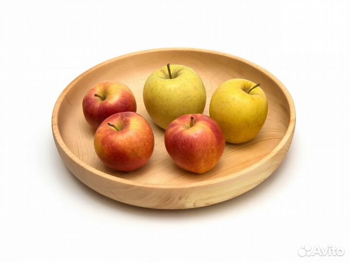 Тарелка деревянная большая D29 H5. Деревянная посу