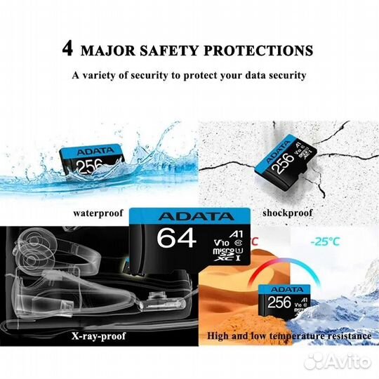 Карта памяти adata Micro SD 64 Гб