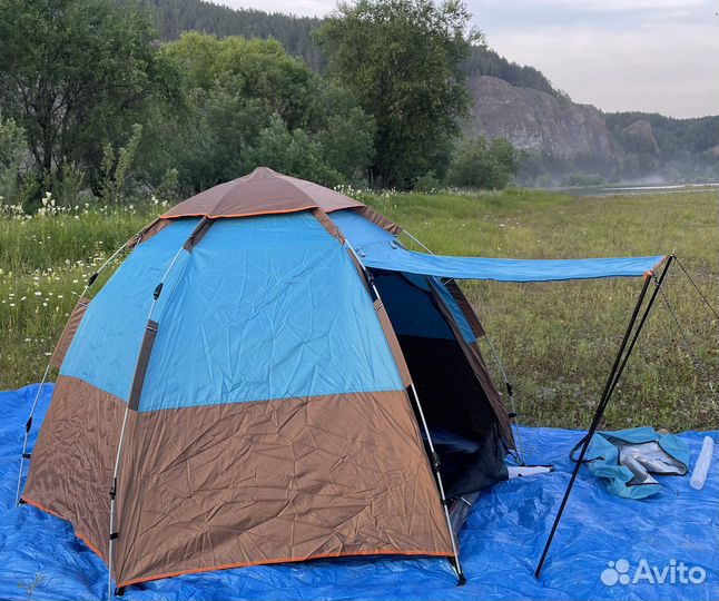 Палатка автомат 4-5 местная 283x283x168см
