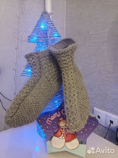 Вязаные следки носки