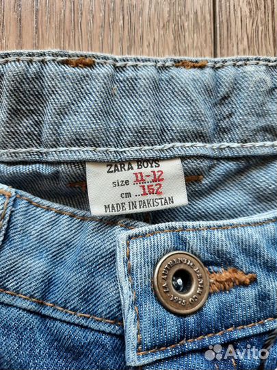 Джинсовые шорты Zara на рост 152