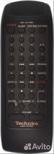 Пульт заменяющий Technics RAK-CH144WH