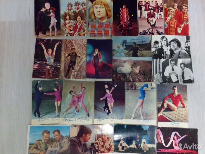 Открытки актеров, певцов, спортсменов СССР, 113 шт