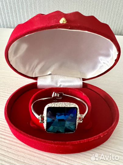 Серебряный браслет с сапфиром