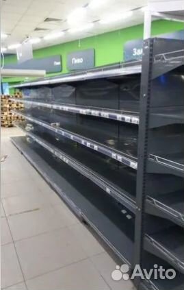 Торговые стеллажи, б/у, графит