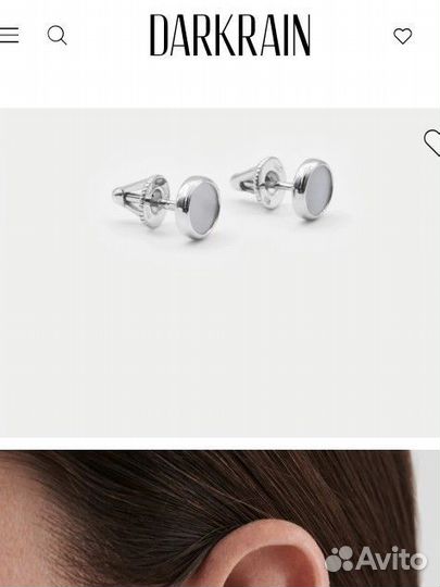 Darkrain Пусеты с перламутром