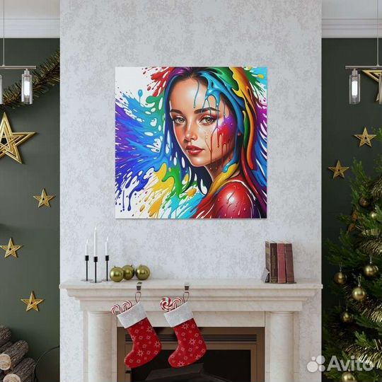 Изысканная картина маслом портрет девушки