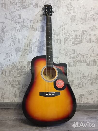 Электроакустическая гитара squier SA-105CE + чехол