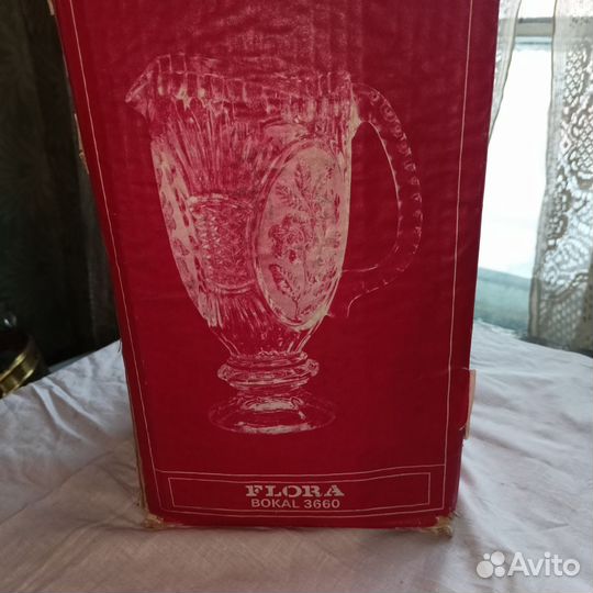 Хрусталь Kristal Zajecar графин,рюмки, фужеры