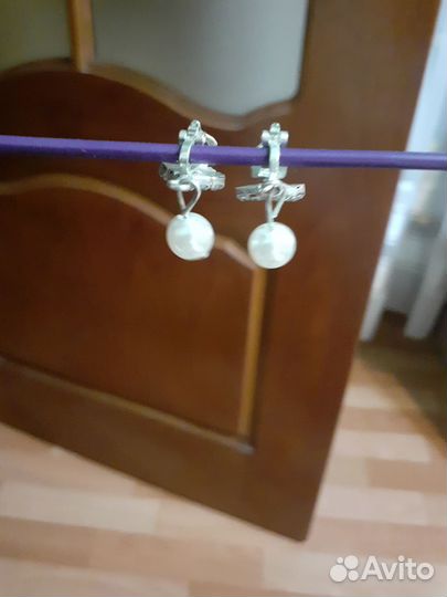 Клипсы с жемчугом