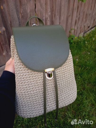 Рюкзак вязаный ручной работы