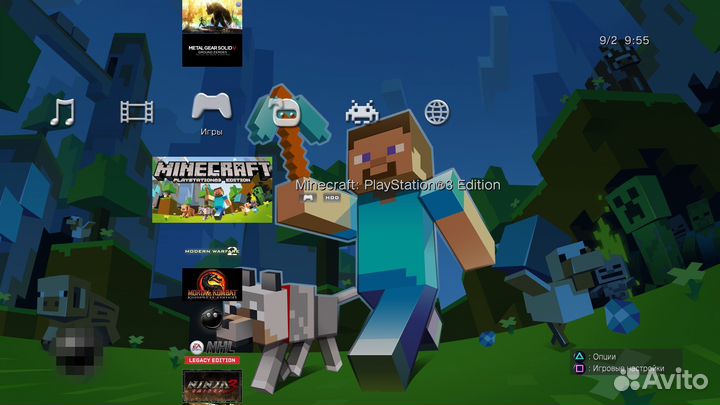 PS3 Slim прошитая +35игр и 2джоя