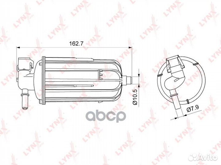 Фильтр топливный LF1079M lynxauto