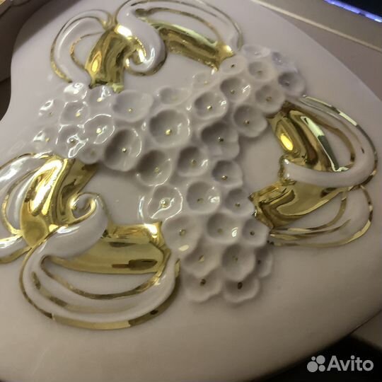 Шкатулка, розовый фарфор, золото, Чехия, Royal Dux