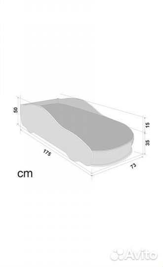 Детская кровать машина от 3 лет