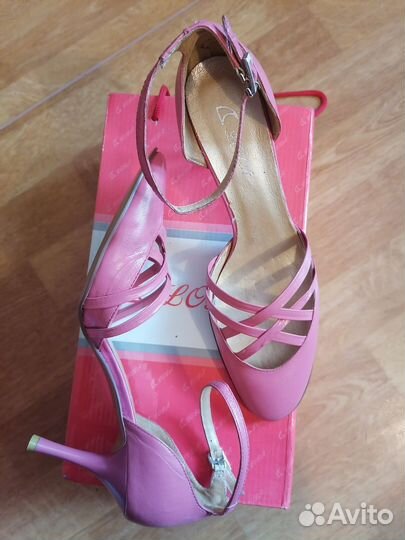 Туфли открытые роза натур.кожа 38р