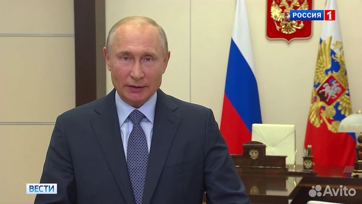 Реалистичное видео поздравление от Путина по тв