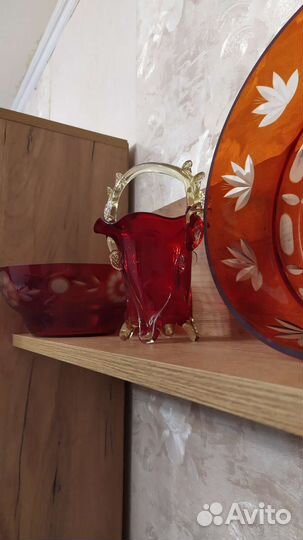 Посуда стекло Богемия