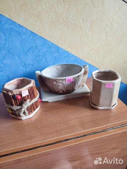 Керамические горшки для цветов бу