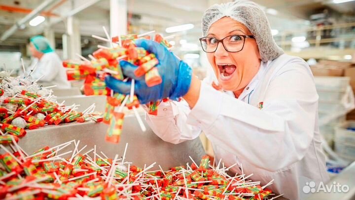 Фасовщик/ца на кондит.произв. вахта Москва+квартир