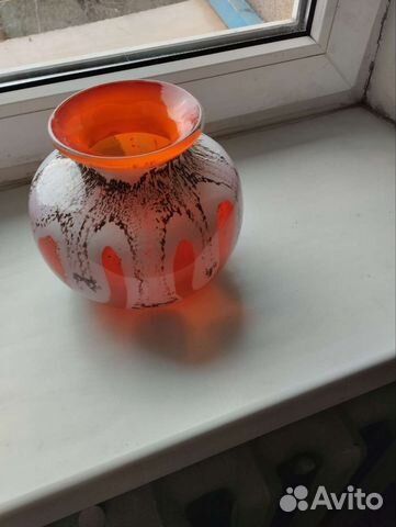 Ваза гутное стекло